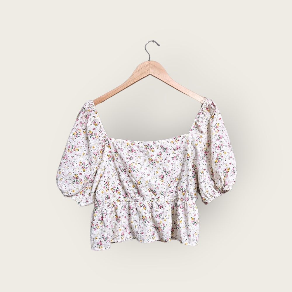 Wild Fable Floral Print Puff Sleeve Blouse
